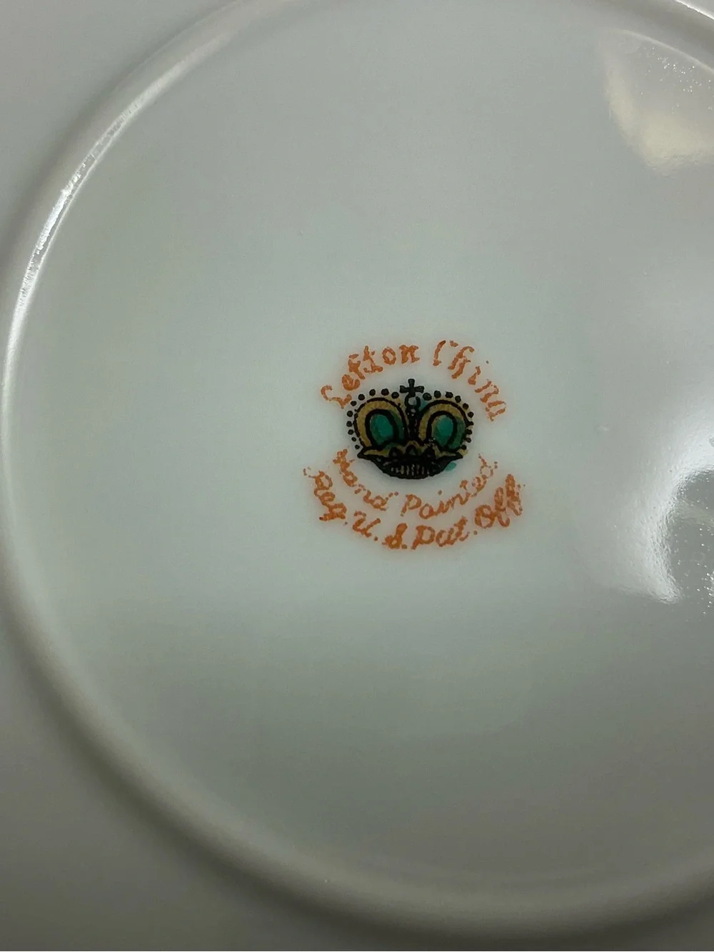Vintage Lefton China Rose Chintz Snack Plates-Set of 6 (Pattern # 637R)